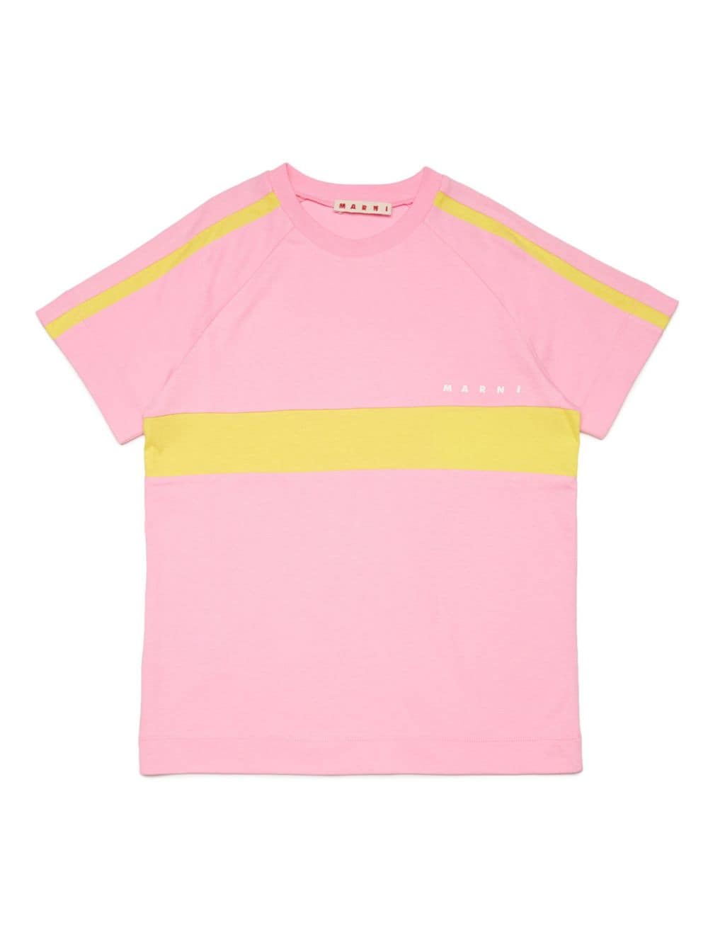 Marni Kids T-Shirt in Colour-Block-Optik - Rosa von Marni Kids