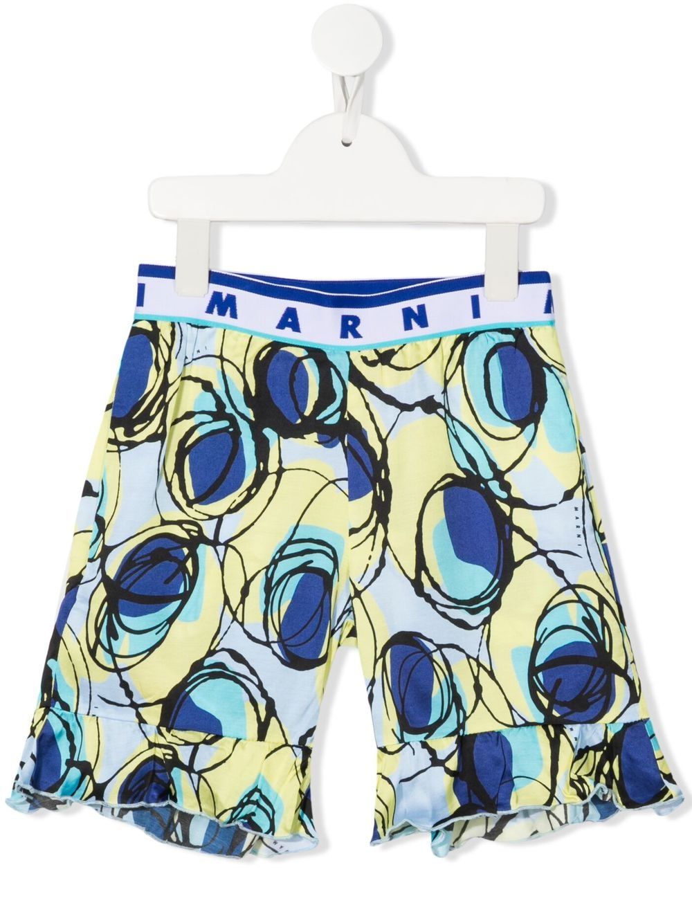 Marni Kids Joggingshorts mit abstraktem Print - Blau von Marni Kids