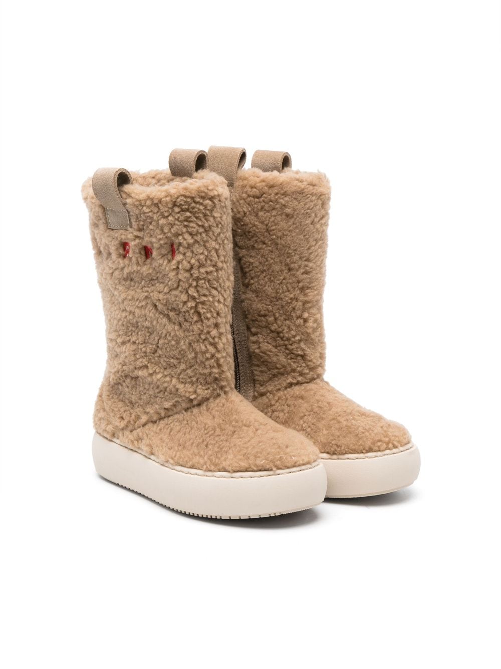 Marni Kids Kniehohe Stiefel mit Faux Shearling - Braun von Marni Kids