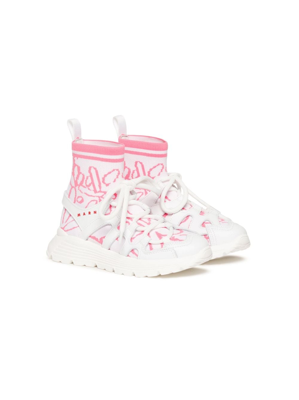 Marni Kids Knöchelhohe Sock-Sneakers - Weiß von Marni Kids