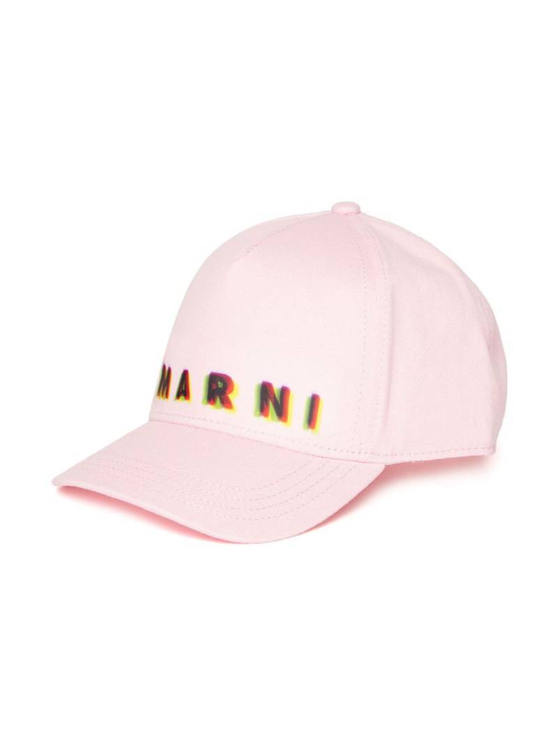 Marni Kids Baseballkappe mit Logo-Print - Rosa von Marni Kids