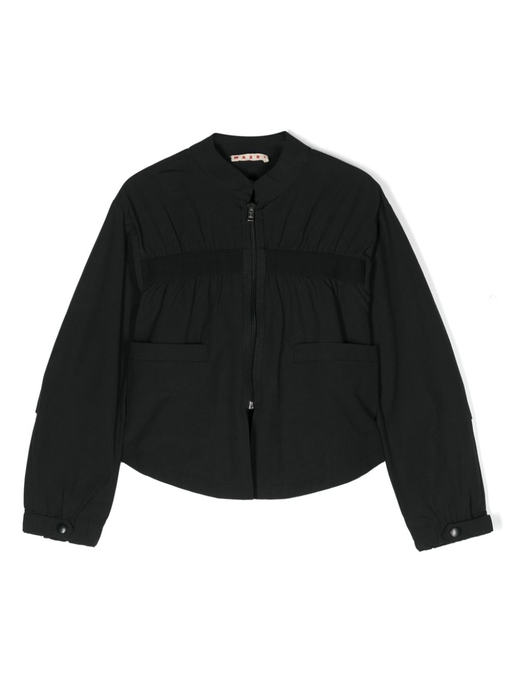 Marni Kids Twill-Jacke mit Logo-Streifen - Schwarz von Marni Kids