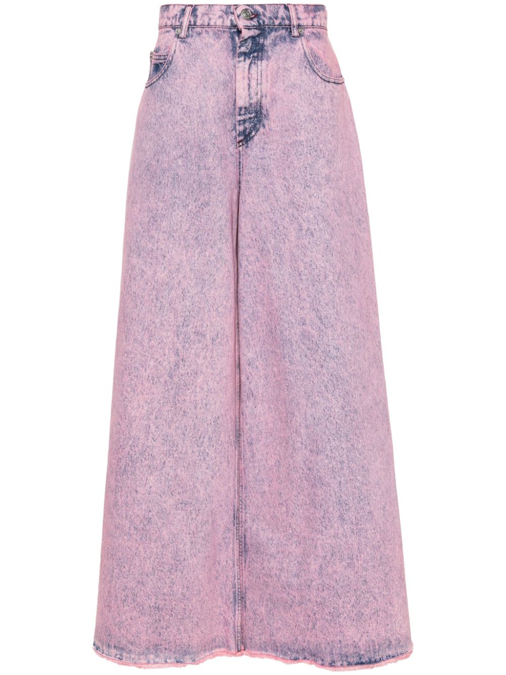 Marni Ausgeblichene Wide-Leg-Jeans mit Marmoroptik - Rosa von Marni