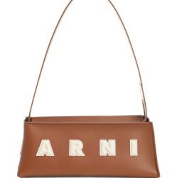 Marni Braune Leder Schultertasche von Marni