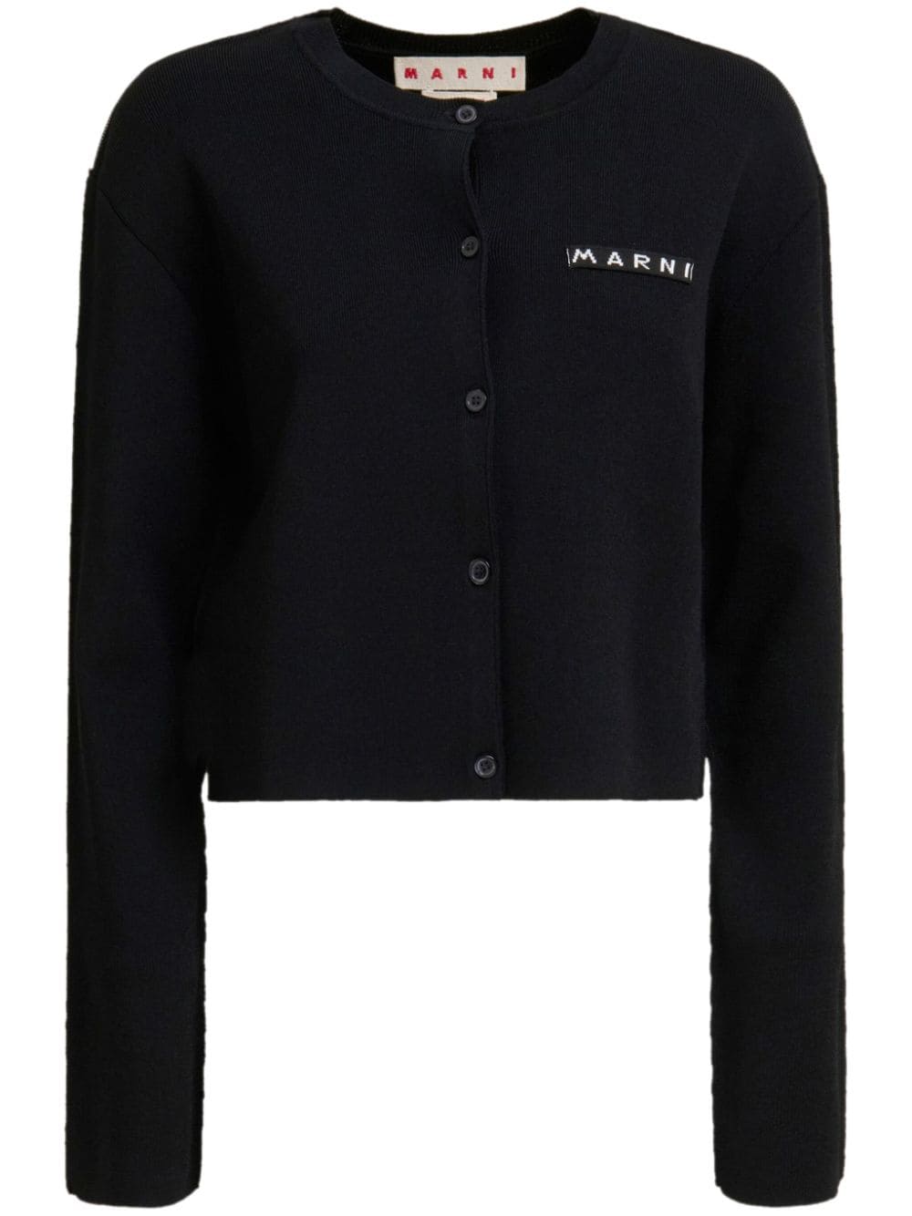 Marni Cardigan mit Logo-Applikation - Schwarz von Marni