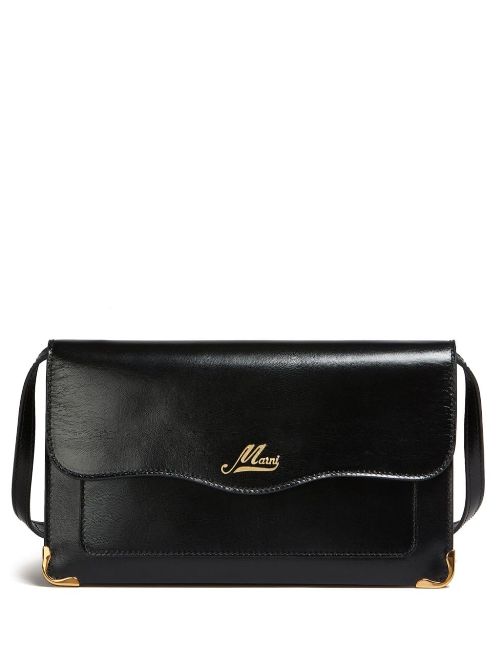 Marni Clutch mit Logo-Schild - Schwarz von Marni