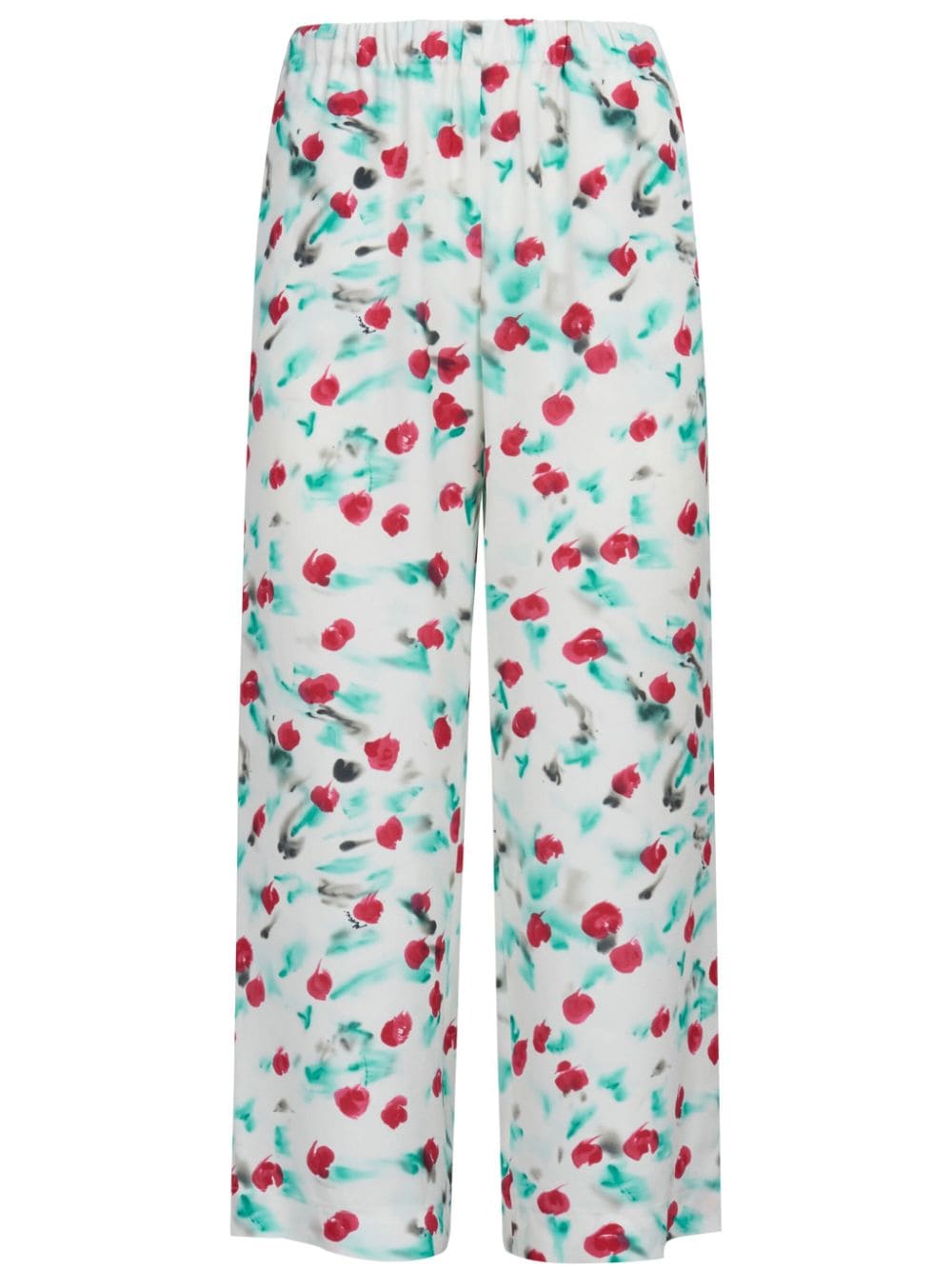 Marni Cropped-Hose mit Blumen-Print - Weiß von Marni