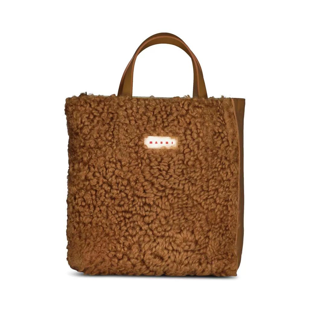 Marni Crossbody Bags - Umhängetasche aus Leder-Pelz-Mix 48103785988442 - Gr. unisize - in Braun - für Damen von Marni