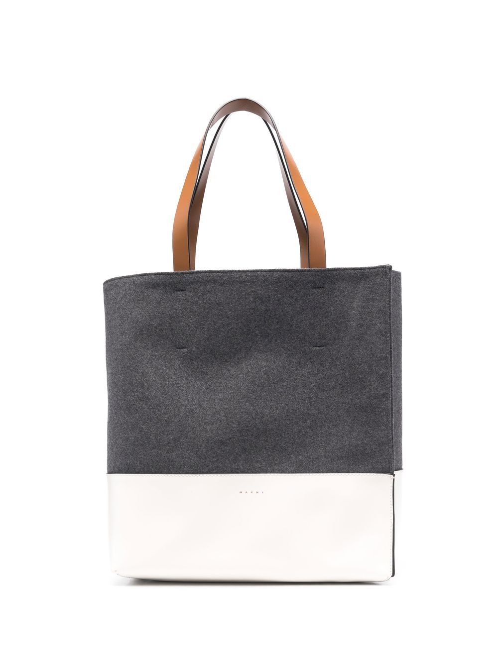 Marni Handtasche mit Kontrasteinsatz - Grau von Marni