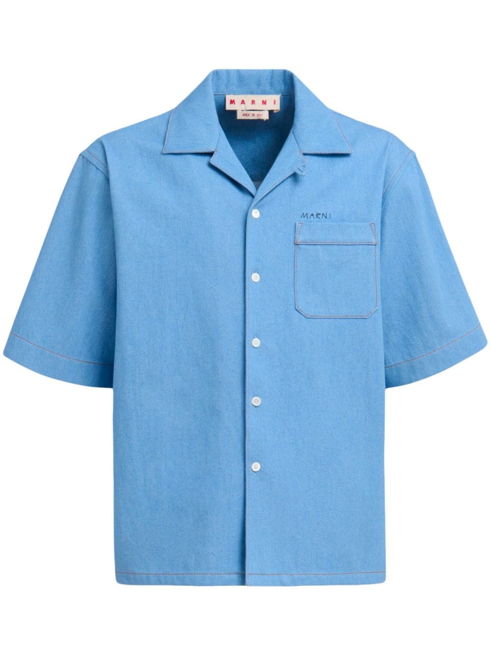 Marni Hemd mit aufgesetzter Tasche - Blau von Marni