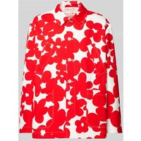 Marni Hemdjacke in Denim-Optik in Rot, Größe 50 von Marni