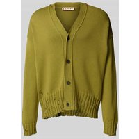 Marni Jacke in Strick-Optik im Used-Look in Grass, Größe 52 von Marni