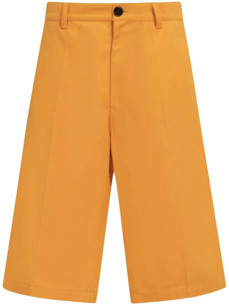 Marni Knielange Shorts mit Logo-Patch - Gelb von Marni