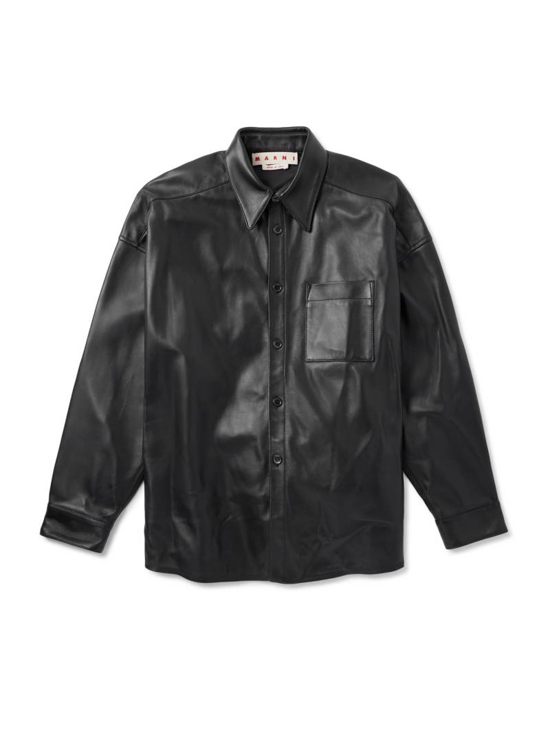Marni - Leather Jacket - Men - Black - IT 52 von Marni