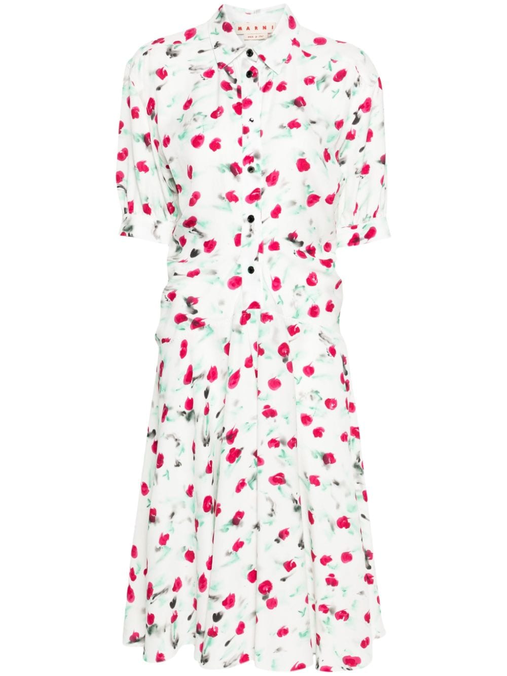 Marni Midikleid mit Reverie-Print - Weiß von Marni