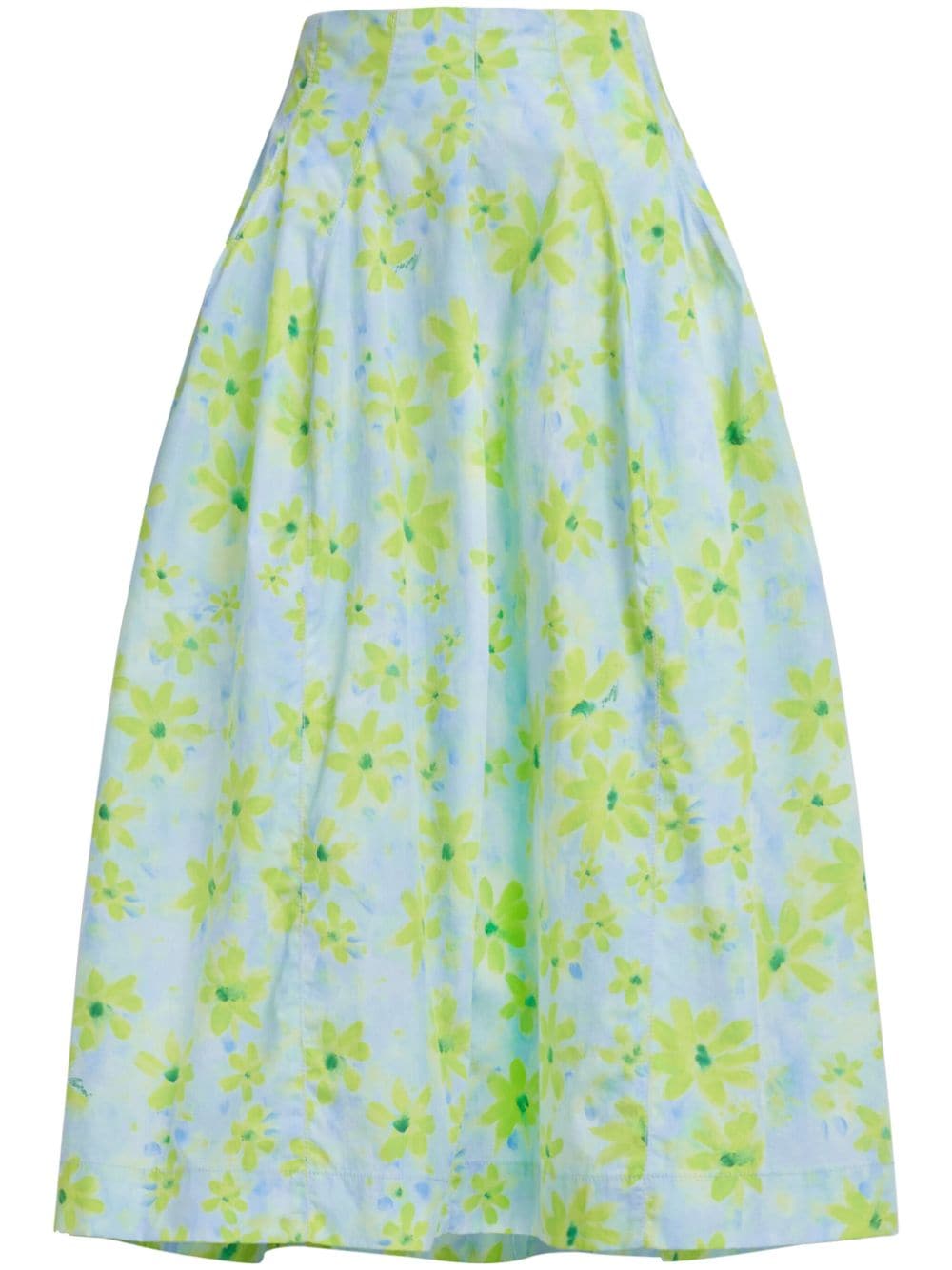 Marni Midirock mit Blumen-Print - Blau von Marni