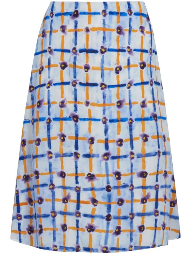 Marni Midirock mit grafischem Print - Blau von Marni