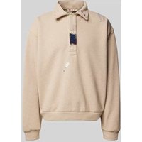 Marni Oversized Sweatshirt mit Label-Details in Beige, Größe 50 von Marni