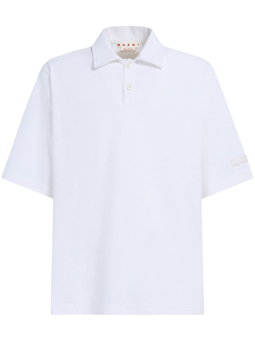 Marni Poloshirt mit Logo-Patch - Weiß von Marni