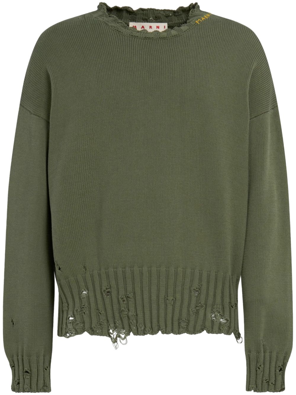 Marni Pullover im Distressed-Look - Grün von Marni