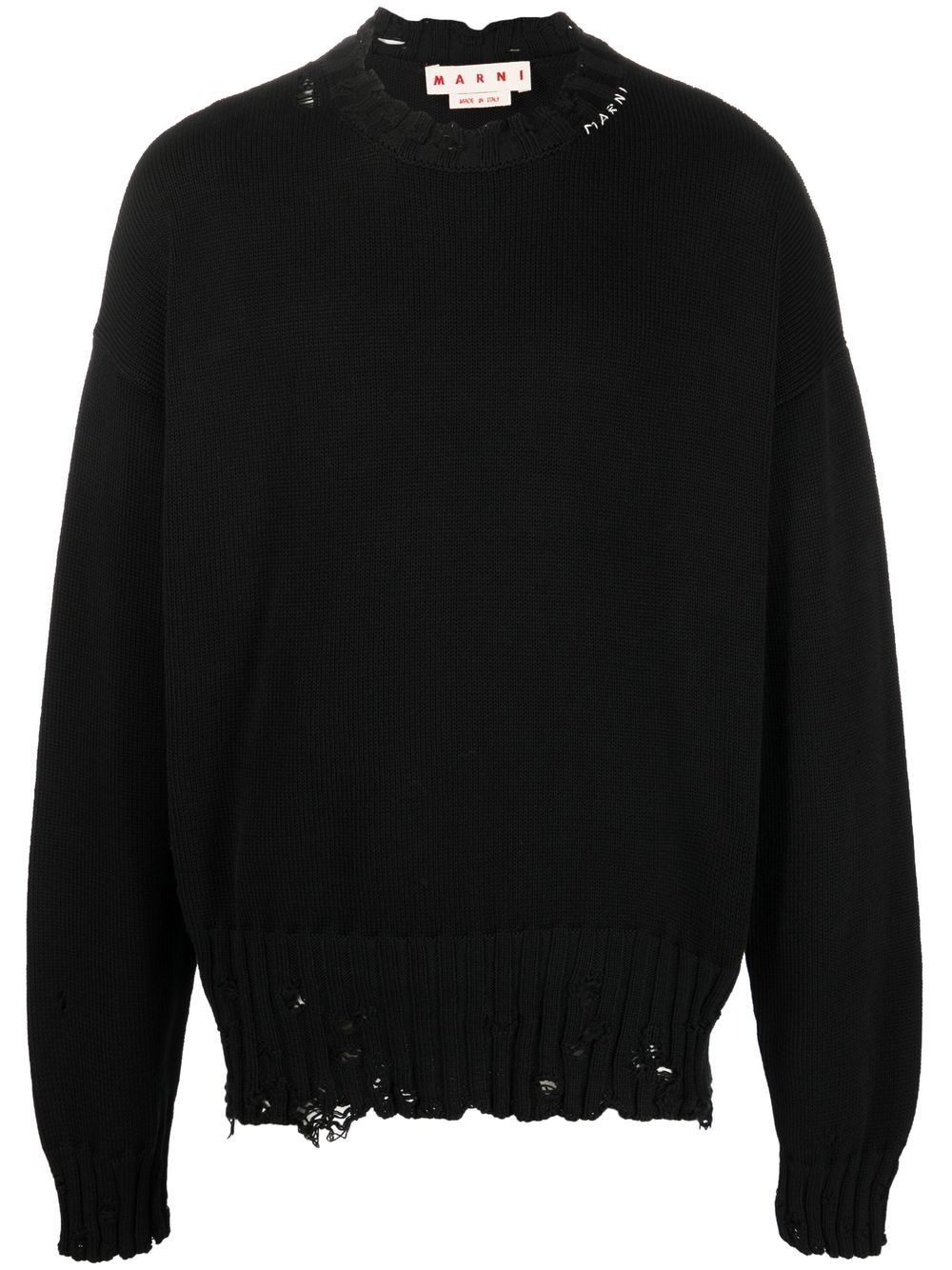 Marni Twisted Pullover mit rundem Ausschnitt - Schwarz von Marni