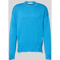 Marni Pullover in Strick-Optik im Used-Look in Sky, Größe 50 von Marni