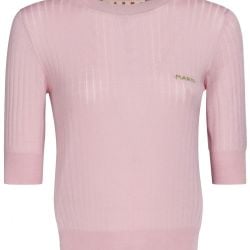 Marni Rosa Woll-seide Mix Rollkragenpullover von Marni