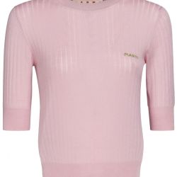Marni Rosa Woll-seide Mix Rollkragenpullover von Marni