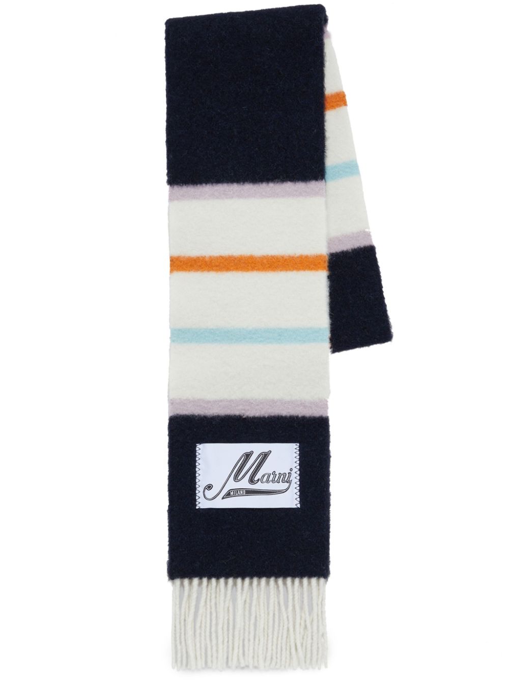 Marni Schal mit Logo-Patch - Weiß von Marni