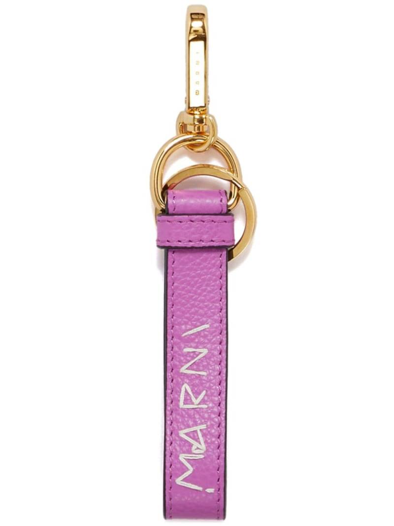 Marni Schlüsselanhänger mit Logo-Stickerei - Rosa von Marni