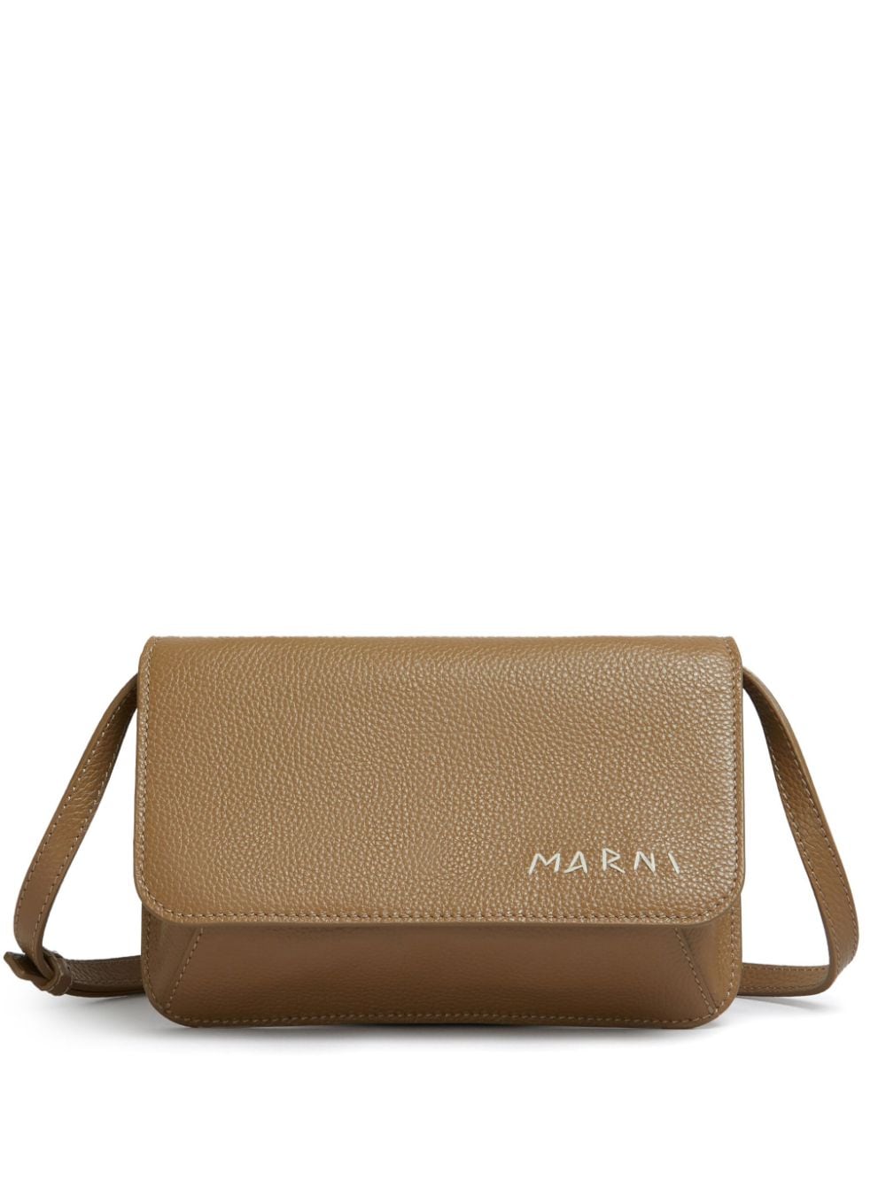 Marni Schultertasche mit Logo-Stickerei - Braun von Marni