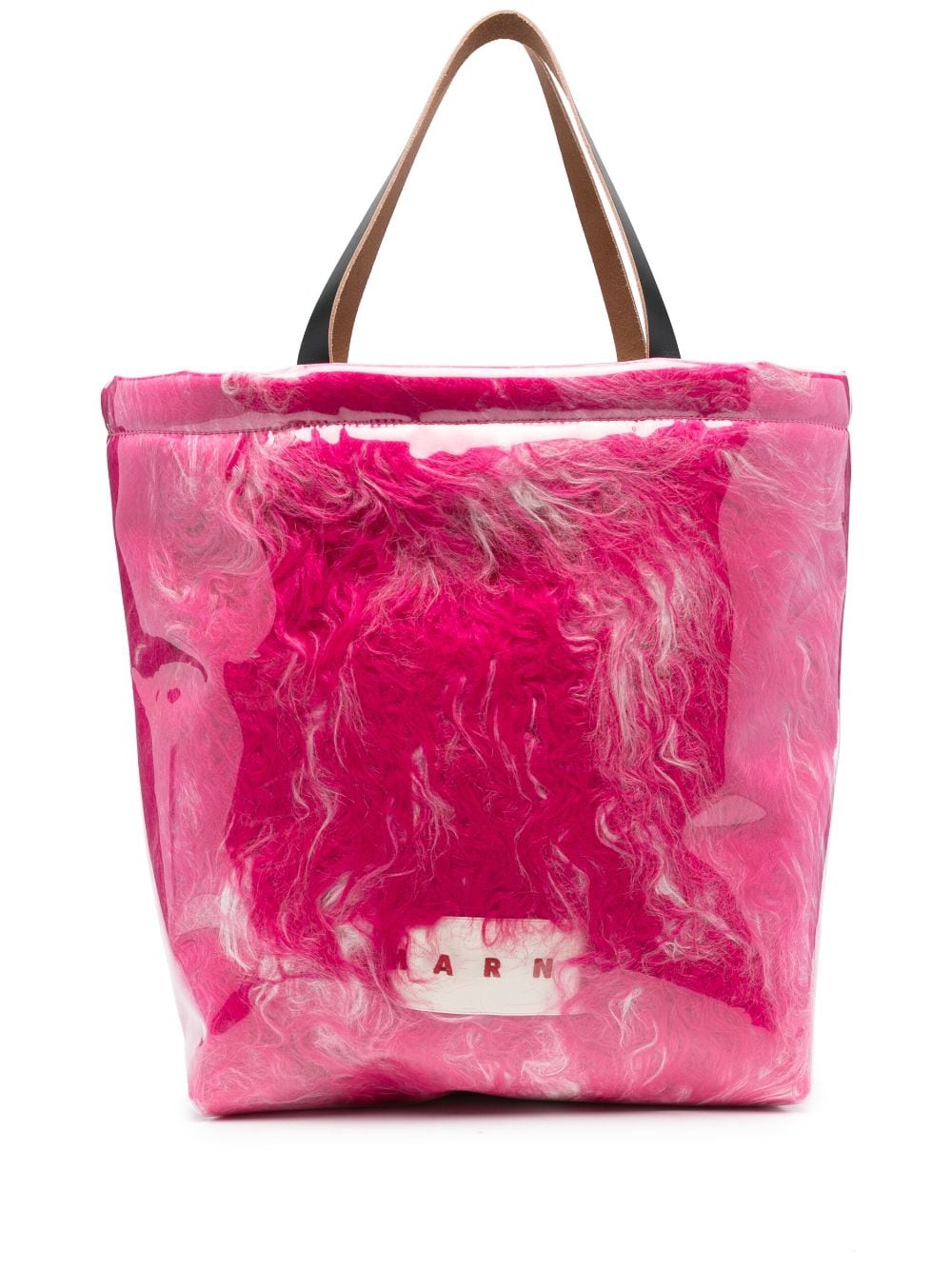 Marni Shopper aus Faux Fur - Rosa von Marni