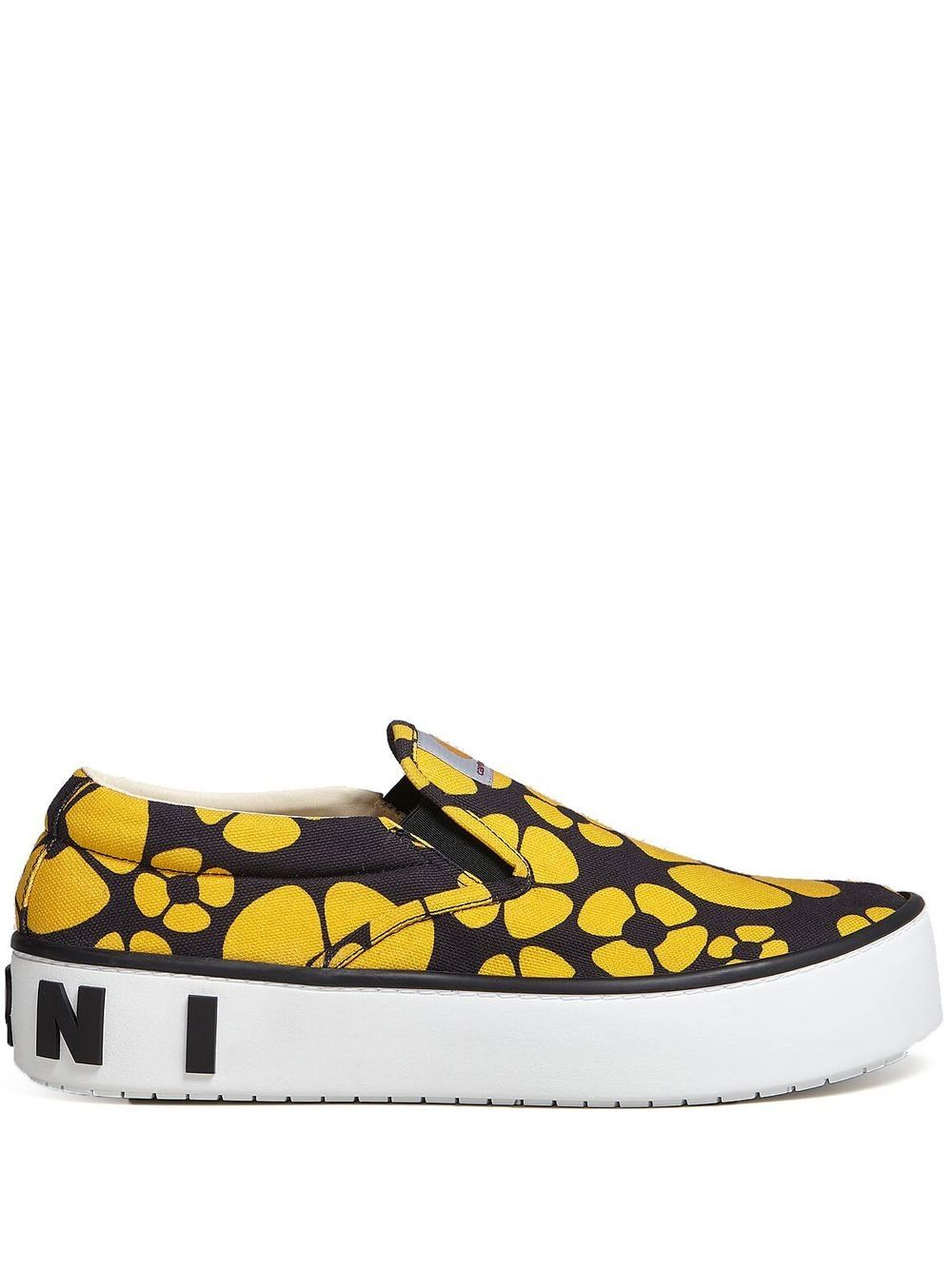 Marni Slip-On-Sneakers mit Blumen-Print - Gelb von Marni