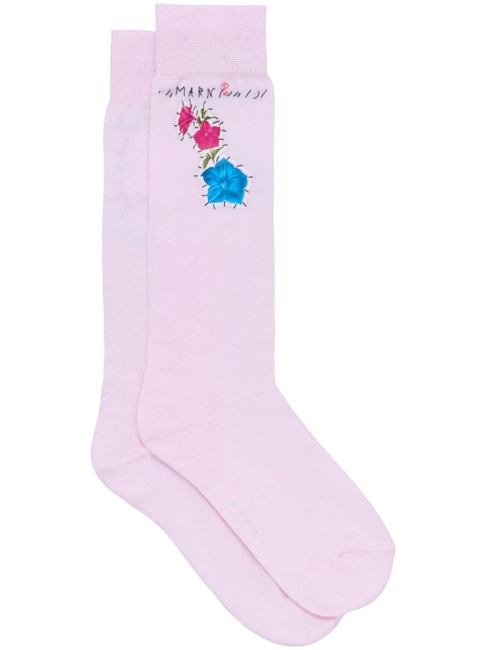 Marni Socken mit Logo-Stickerei - Rosa von Marni