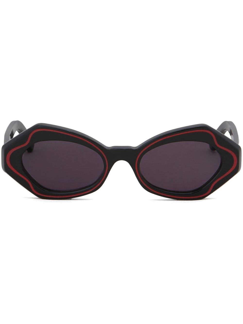 Marni Sonnenbrille mit geometrischem Gestell - Schwarz von Marni