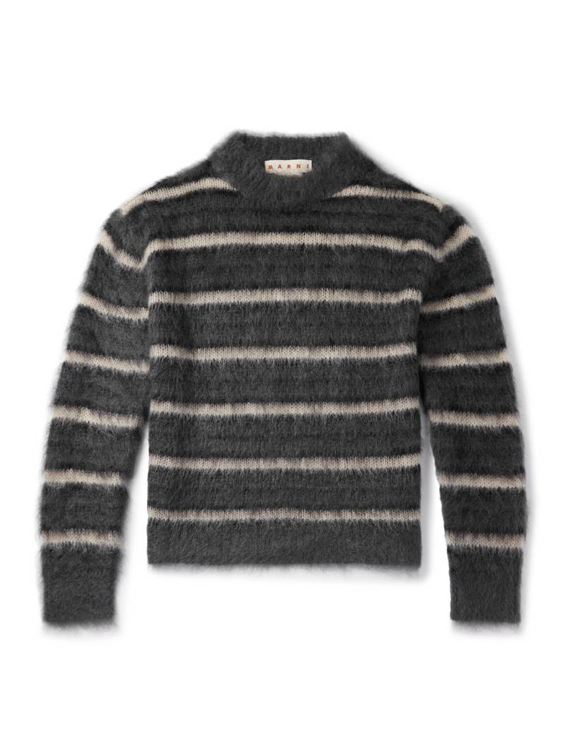 Marni - Striped Mohair-Blend Sweater - Men - Gray - IT 46 von Marni