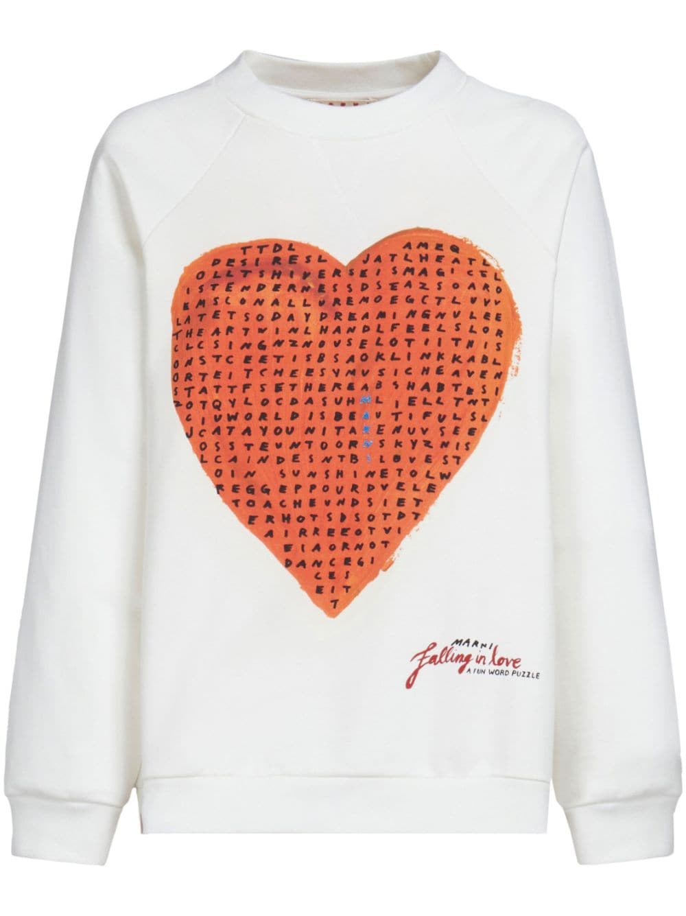 Marni Sweatshirt mit "Wordsearch"-Print - Weiß von Marni