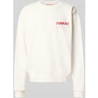 Marni Sweatshirt mit Label-Detail in Offwhite, Größe 52 von Marni