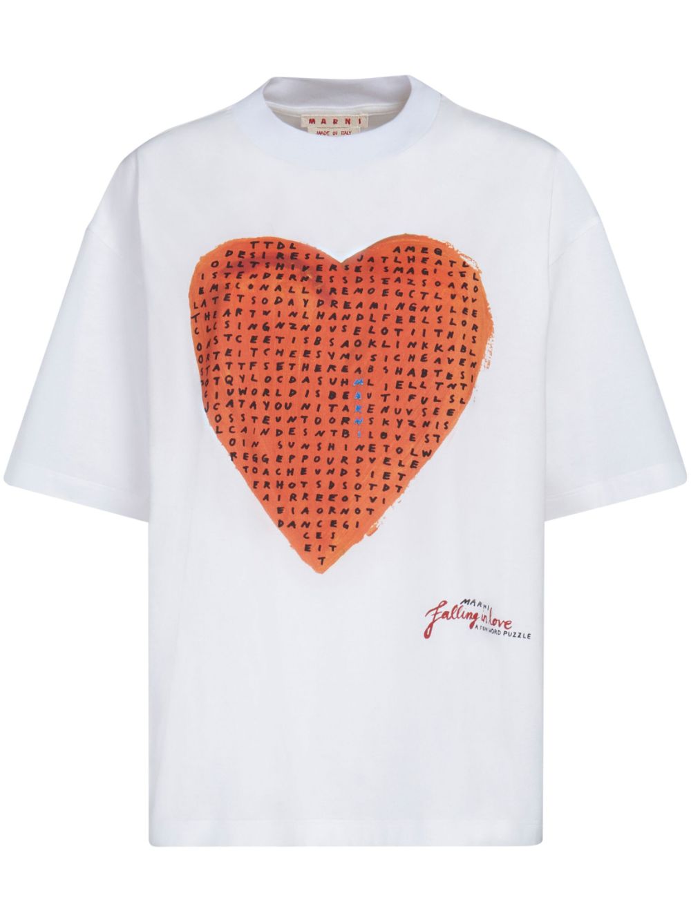 Marni T-Shirt mit "Wordsearch"-Print - Weiß von Marni