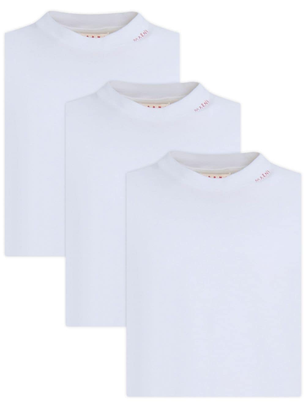 Marni T-Shirt mit Logo-Stickerei - Weiß von Marni