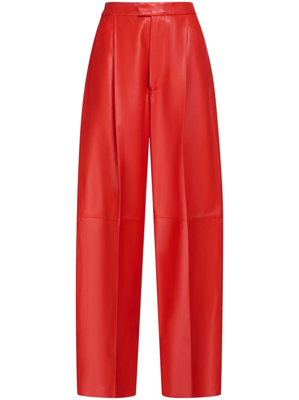 Marni Tapered-Hose aus Leder - Rot von Marni