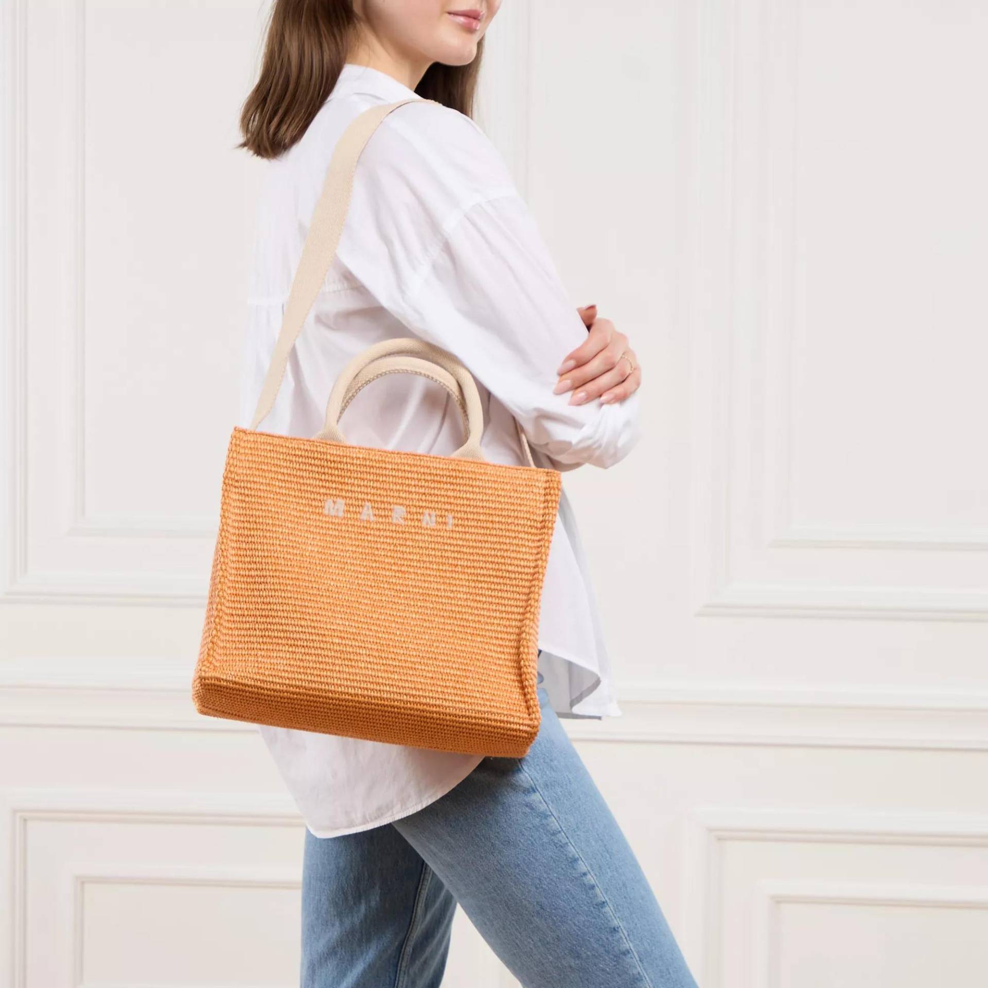 Marni Tote - Small Basket - Gr. unisize - in Orange - für Damen von Marni