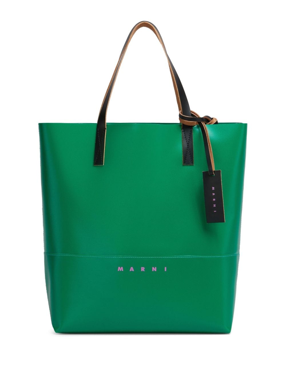 Marni Tribeca Shopper aus Faux-Leder - Grün von Marni