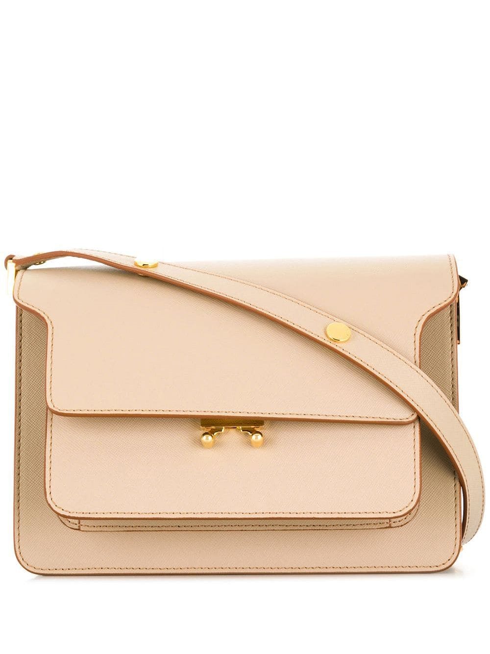 Marni Mittelgroße Trunk Schultertasche - Nude von Marni