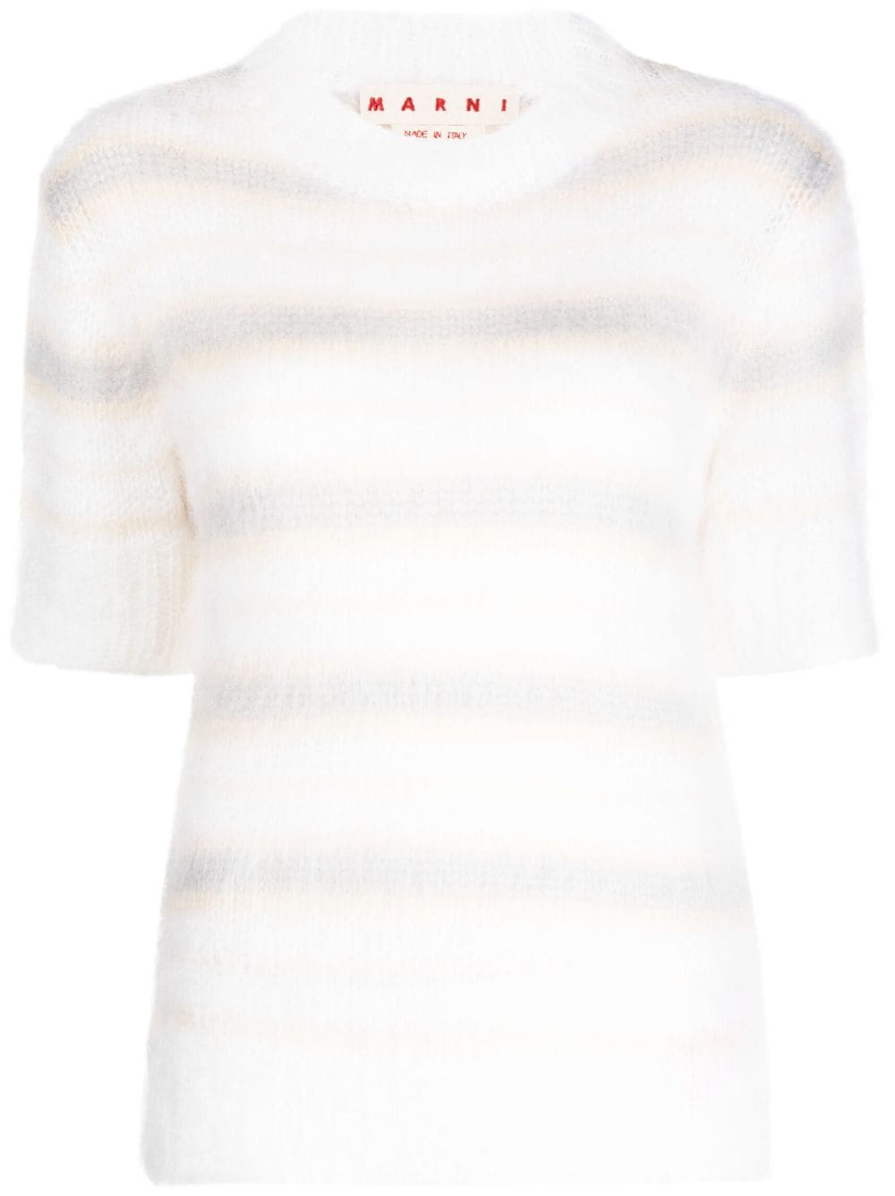 Marni T-Shirt aus gebürstetem Mohär - Weiß von Marni