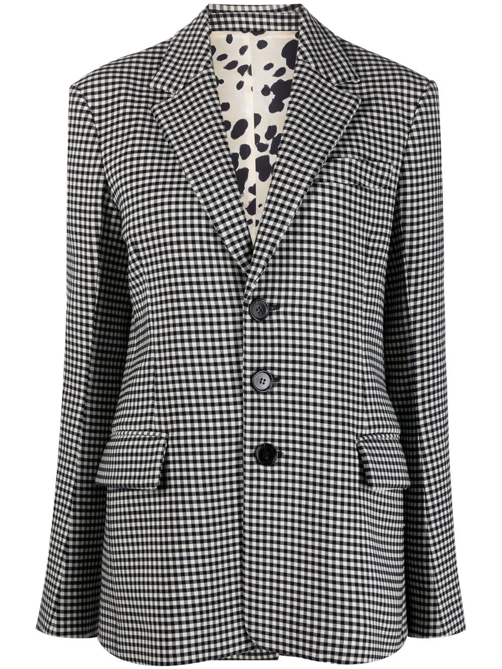 Marni Karierter Blazer mit Gürtel - Schwarz von Marni