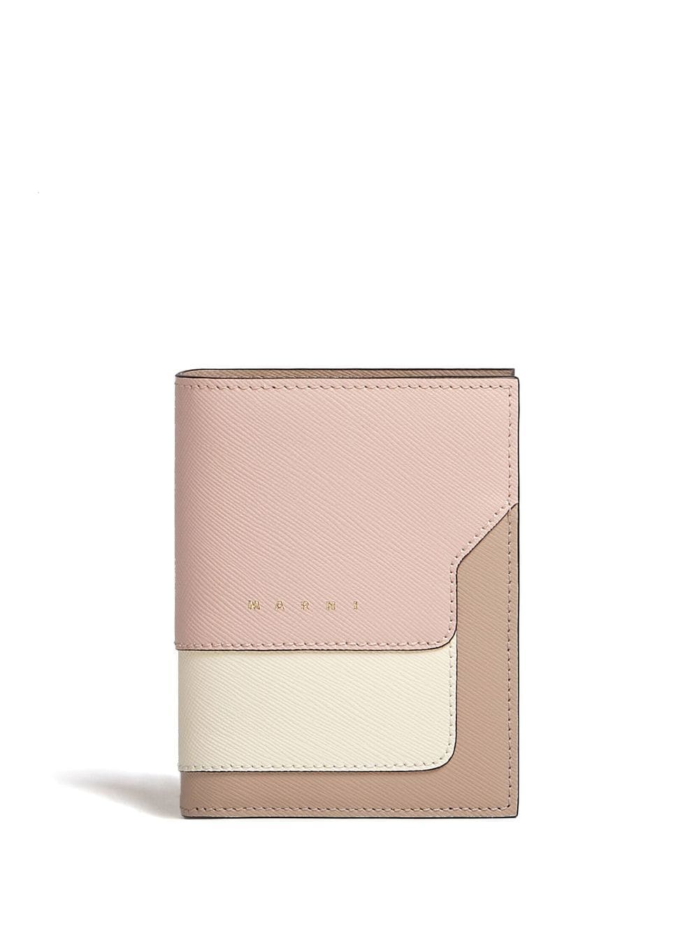 Marni Portemonnaie in Colour-Block-Optik - Nude von Marni