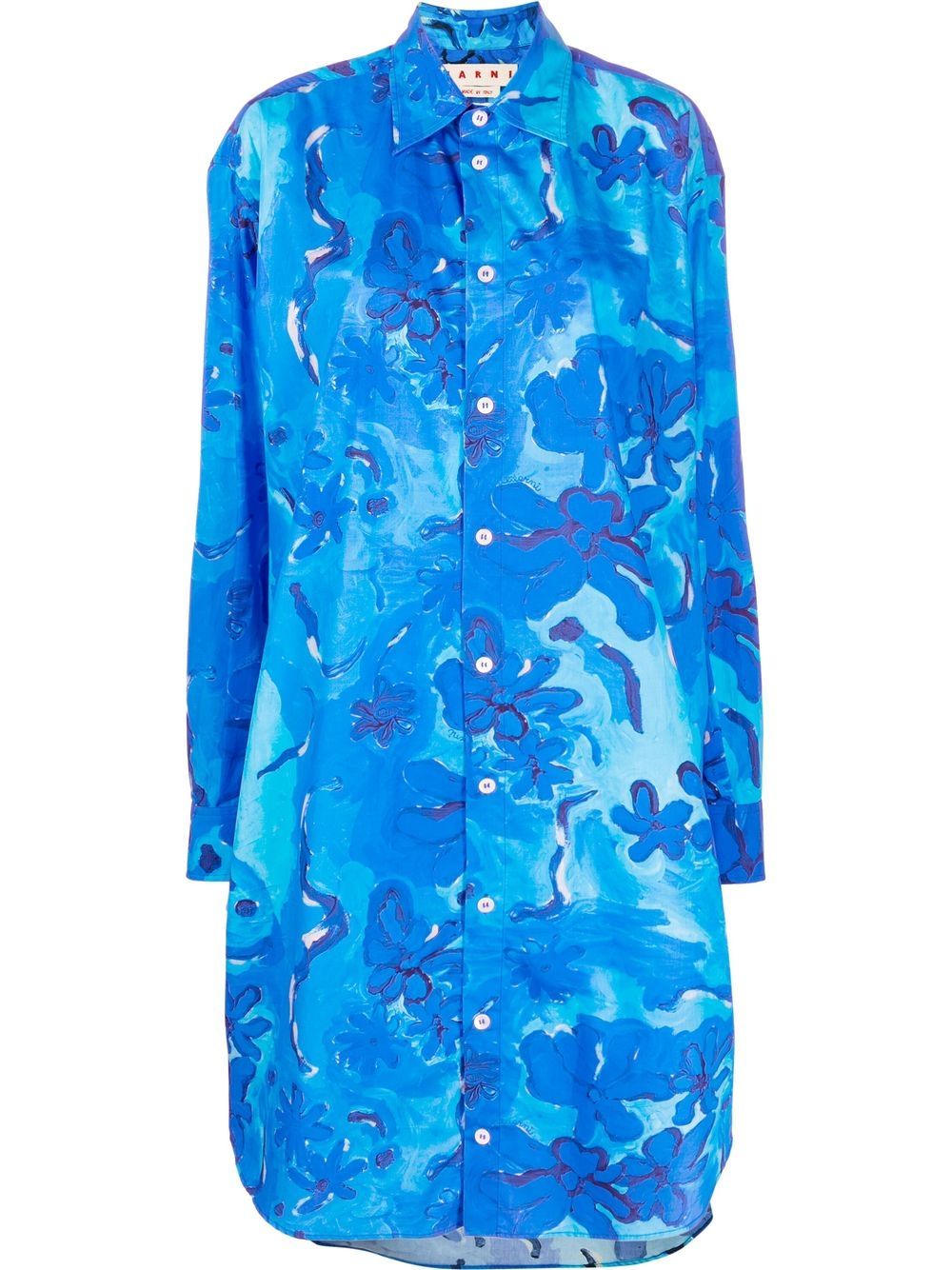 Marni Hemdkleid mit Blumenmuster - Blau von Marni