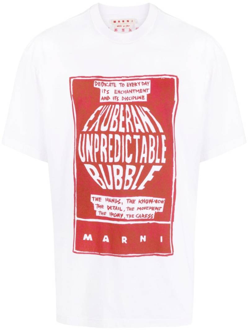 Marni T-Shirt mit grafischem Print - Weiß von Marni