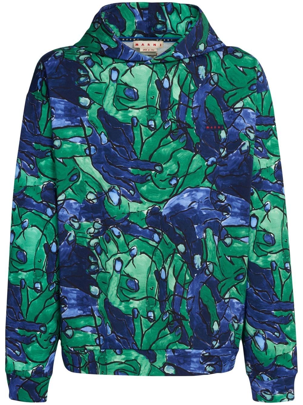 Marni Hoodie mit grafischem Print - Grün von Marni